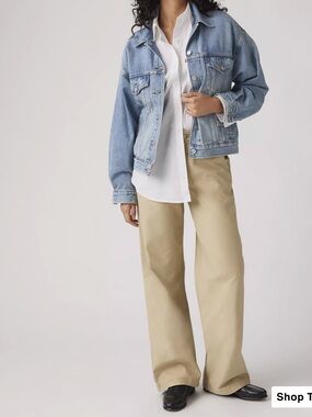 Levi’s 90S STRAIGHT WOMEN'S PANTS Khaki wide leg cotton Pants sz 29 NWT Classic